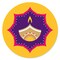 Big Dot of Happiness Happy Diwali - Festival of Lights Party Circle Sticker Labels - 24 Count